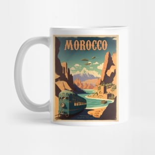 Morocco Desert Vintage Travel Art Poster Mug